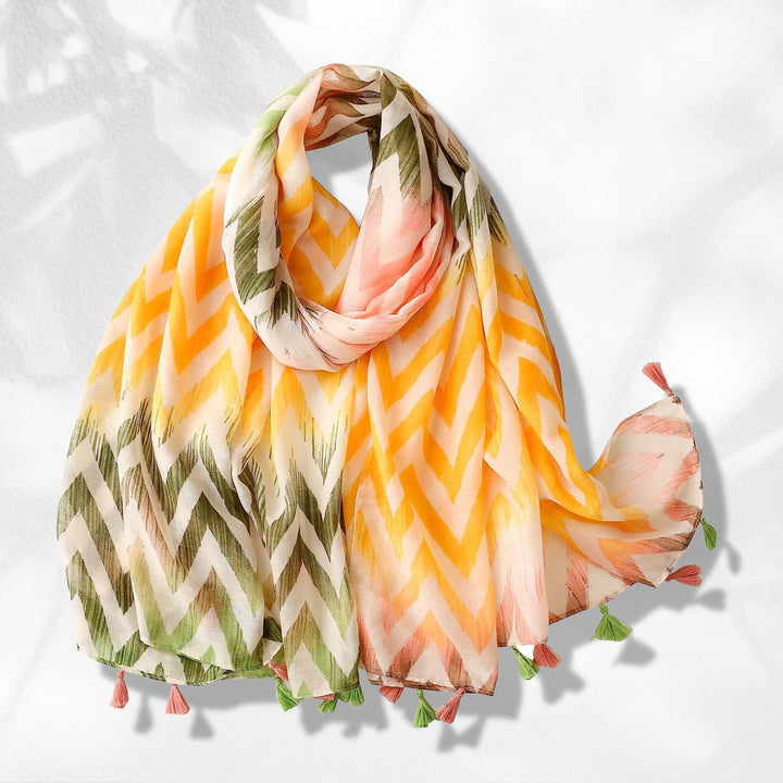 Orange Scarf Personalized Gift Scarves Wrap Shawl Soft Women Scarf Mothers Day Gift for Her Cotton Scarf Lightweight Soft Long Scarf - In The Bag Design