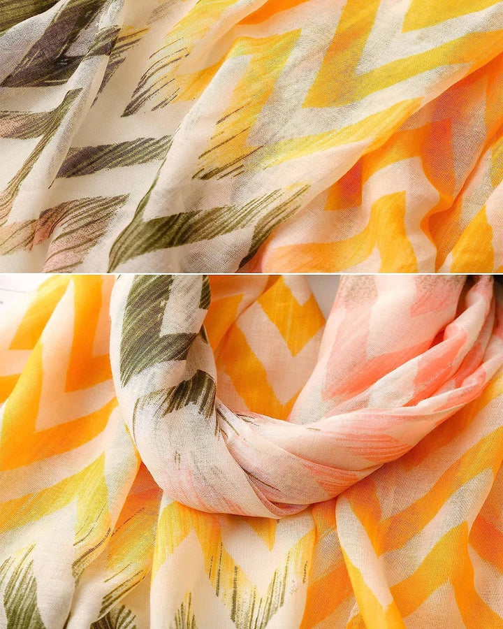 Orange Scarf Personalized Gift Scarves Wrap Shawl Soft Women Scarf Mothers Day Gift for Her Cotton Scarf Lightweight Soft Long Scarf - In The Bag Design