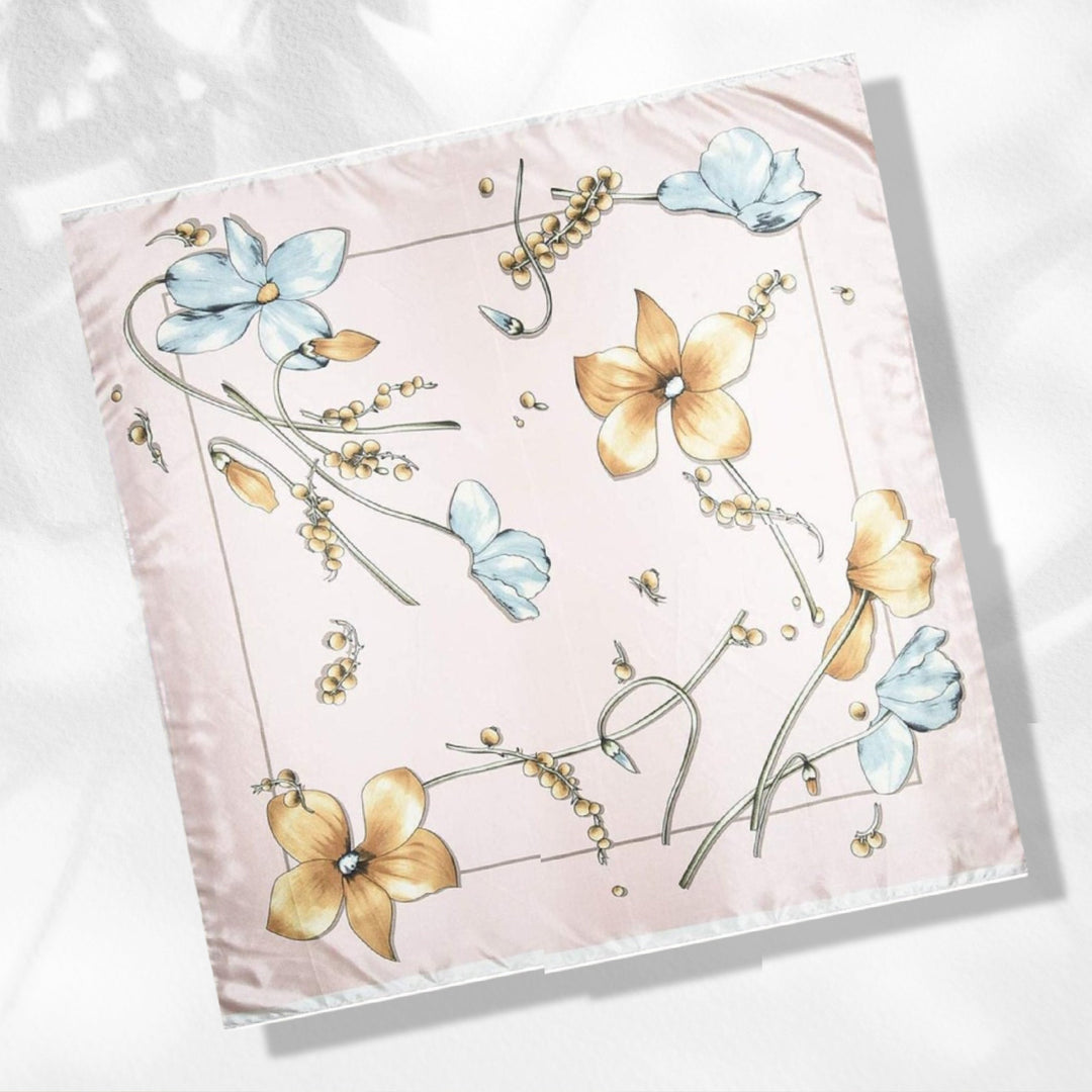 Ivory Silk Scarves Silk Head Scarf Personalized Scarf Silk Scarf for Hair Woman Satin Head Wrap Silk Bandana Large Mothers Day Gift for Her - In The Bag Design