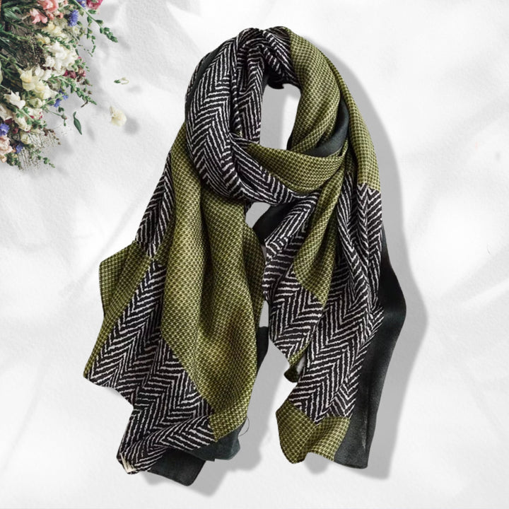 Striped Scarf Green Scarf Brown Scarf Shawl Handmade Gifts Personalized Gift For Women Scarf Women Mothers Day Gift for Her