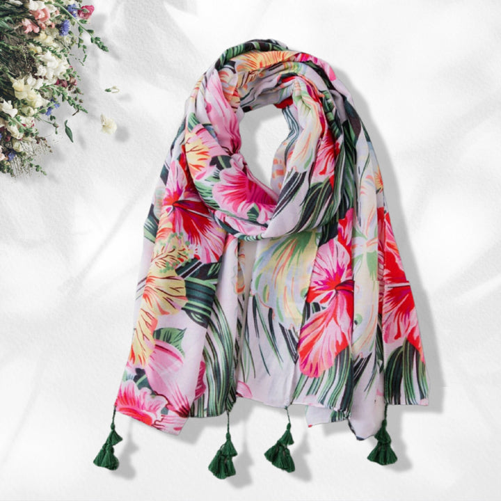 Tropical Cotton Scarf Women Cotton Shawl Wrap Personalized Gift Infinity Scarf Gifts For Her Women Scarves Summer Scarf Mothers Day Gift