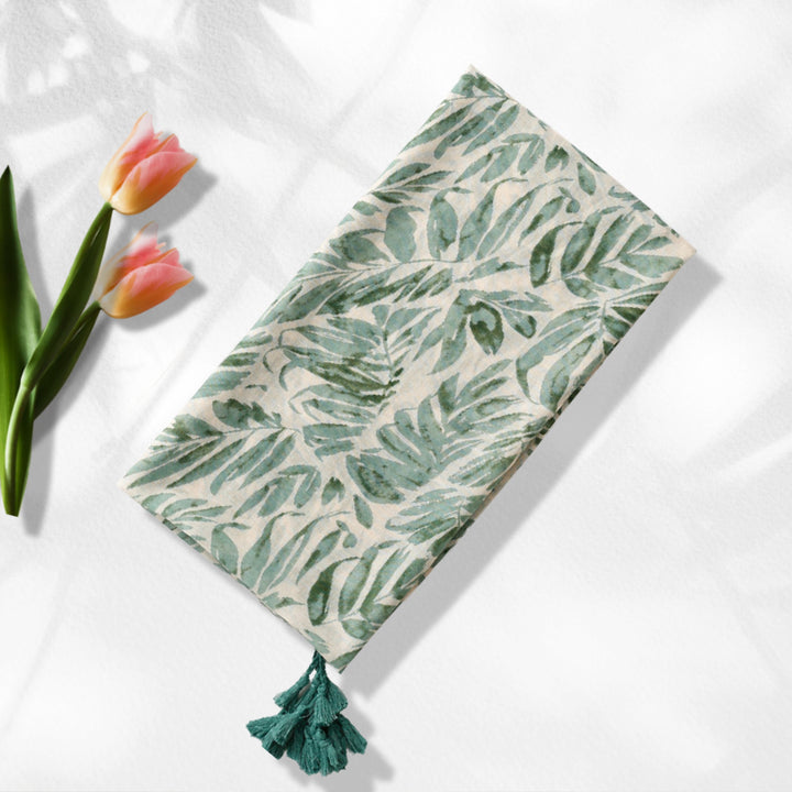 Leaf Tropical Print Scarf Women's Scarves Green Ivory Shawl Wrap Summer Scarf Sarong Beach Wrap White Tail Scarf Bridesmaids Gift for Her