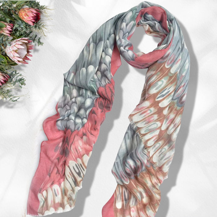 Feather Print Scarf for Women Mothers Day Gift Summer Scarf Women Scarves Infinity Scarves Personalized Scarf Boho Scarf Gift for Friend