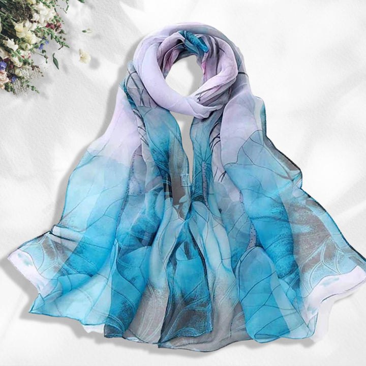 Silky Summer Scarf / Women Scarves Blue / Infinity Scarves Loop / Soft Chiffon Long Wrap Scarf Shawl / Gifts For Her / Personalized Scarf