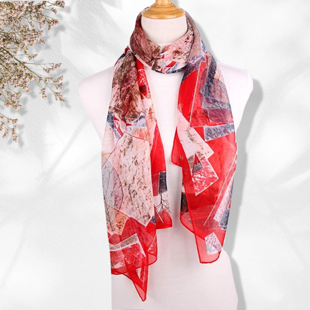 Red Silky Scarf Soft Chiffon Long Wrap Scarf Shawl Personalized Scarf Women Scarves Infinity Scarf Mothers Day Gift for Her