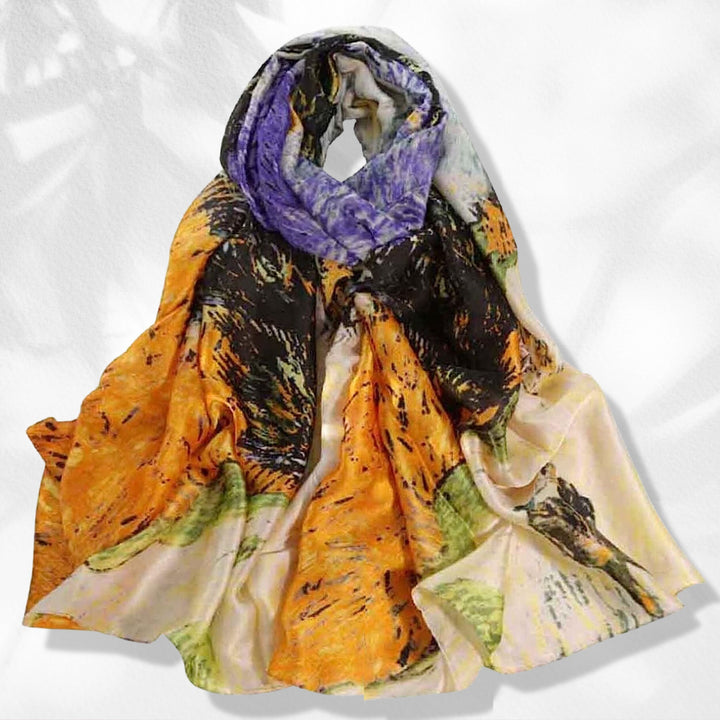 Orange Scarf Women Handmade Autumn Color Scarf Women Silk Scarf Shawl Wrap Infinity Scarves Personalized Gift Mothers Day Gift For Her Gift