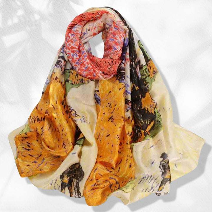 Orange Scarf Women Handmade Autumn Color Scarf Women Silk Scarf Shawl Wrap Infinity Scarves Personalized Gift Mothers Day Gift For Her Gift
