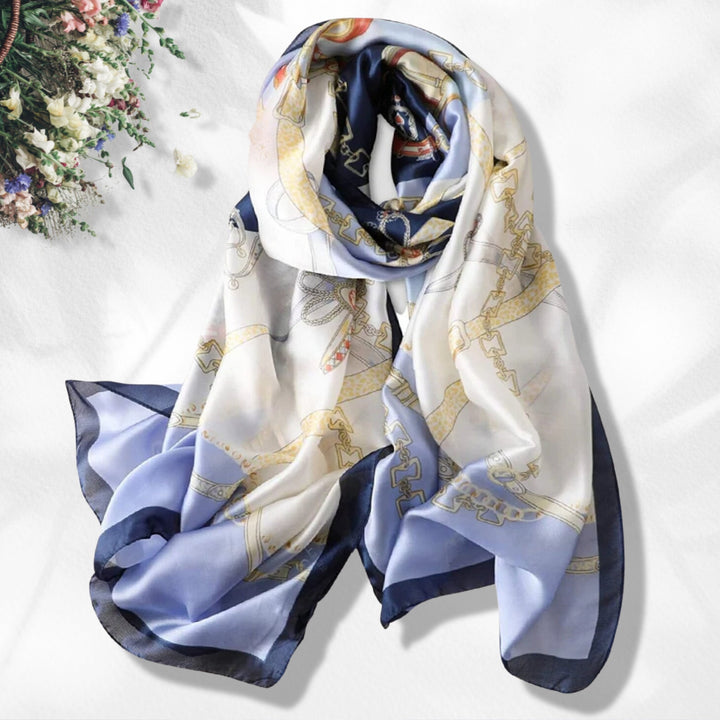 Scarf White Navy Silk Women Shawl Infinity Scarf Women Handmade Summer Scarf Mothers Day Gift For Her Personalized Gift for Friend Mom Gift