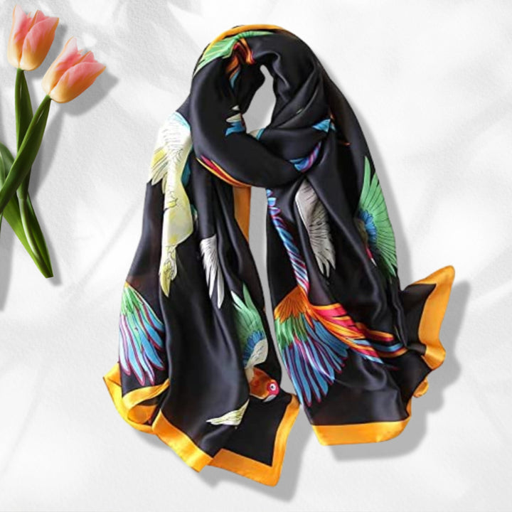Parrot Scarf Women Silk Shawl Women Scarves Beige Summer Scarf Wrap Infinity Scarf Personalized Gifts For Her Mothers Day Gift Mom Gift