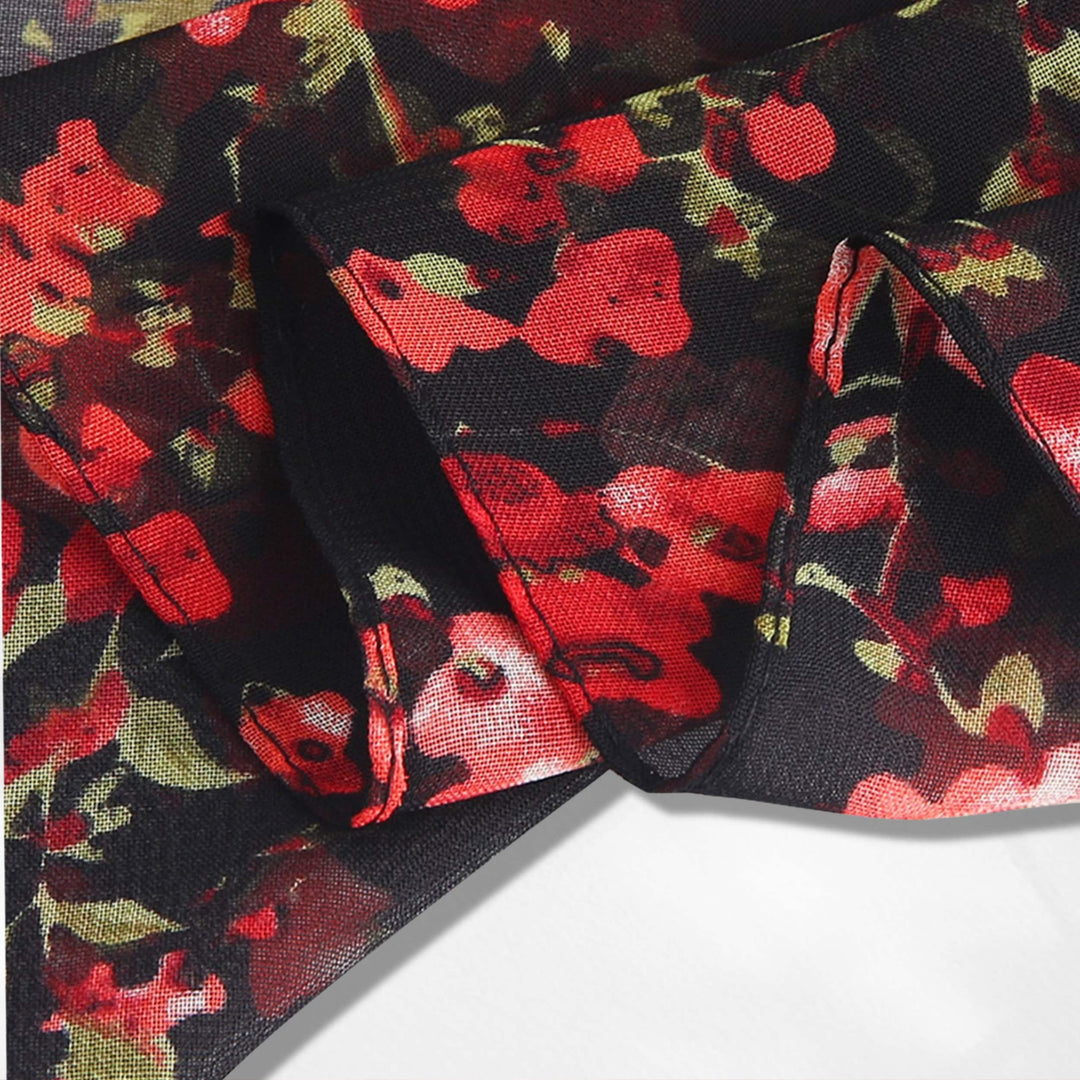 Black Floral Print Summer Scarf Women Scarves Infinity Scarves Chiffon Scarf Gifts For Her Soft Chiffon Long Wrap Scarves Mothers Day Gift