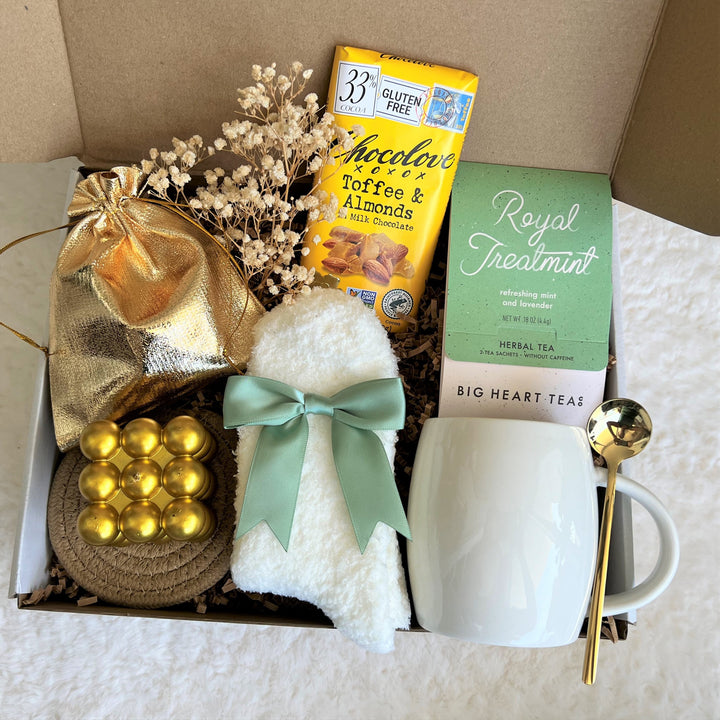 Self Care Gift Box for Women, Hygge Gift Basket for Her, Care Package for Her, Get Well Care Package for Women, Unique Cozy Summer Gift