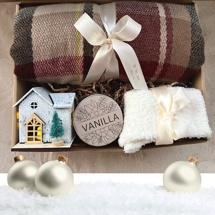 Cozy Hygge Gift Basket Christmas Gifts Boxes Gift Set for Women Warm and Cozy Gift Box Gift Box for Women Birthday Self Care Gift Box